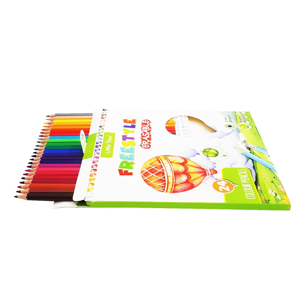 SC129-MM110 สีไม้ลบได้ Little Tree 24 สี Coloured Pencils Earsable