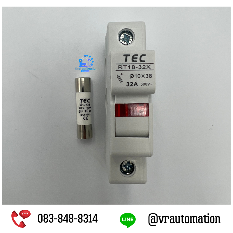 RT18-10A,10A ฐานฟิวส์+ลูกฟิวส์ 10x38 RT18