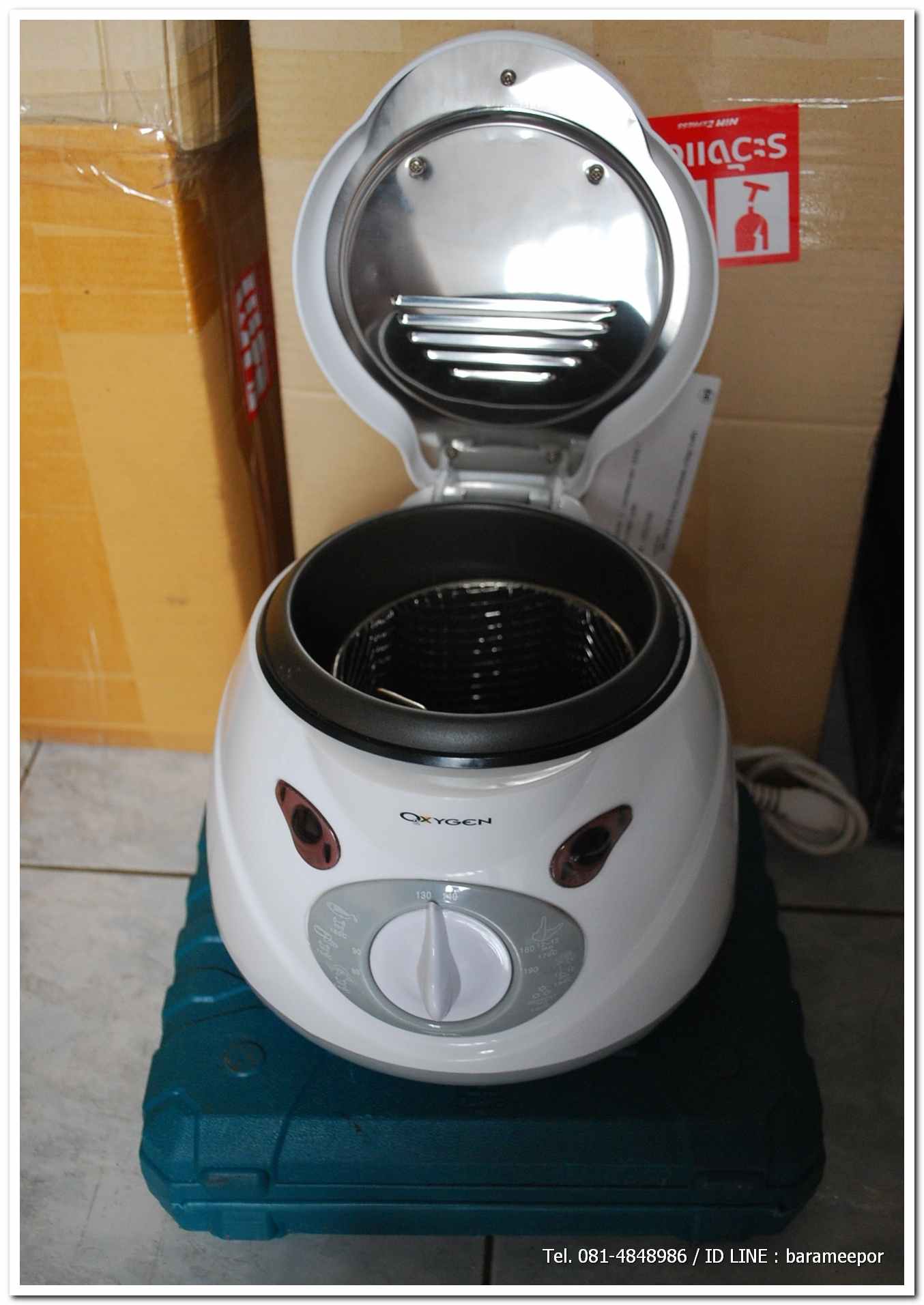 หม้อทอดไร้น้ำมัน OXYGEN ขนาด 1 ลิตร 900 W ของใหม่เก่าเก็บ สภาพดี