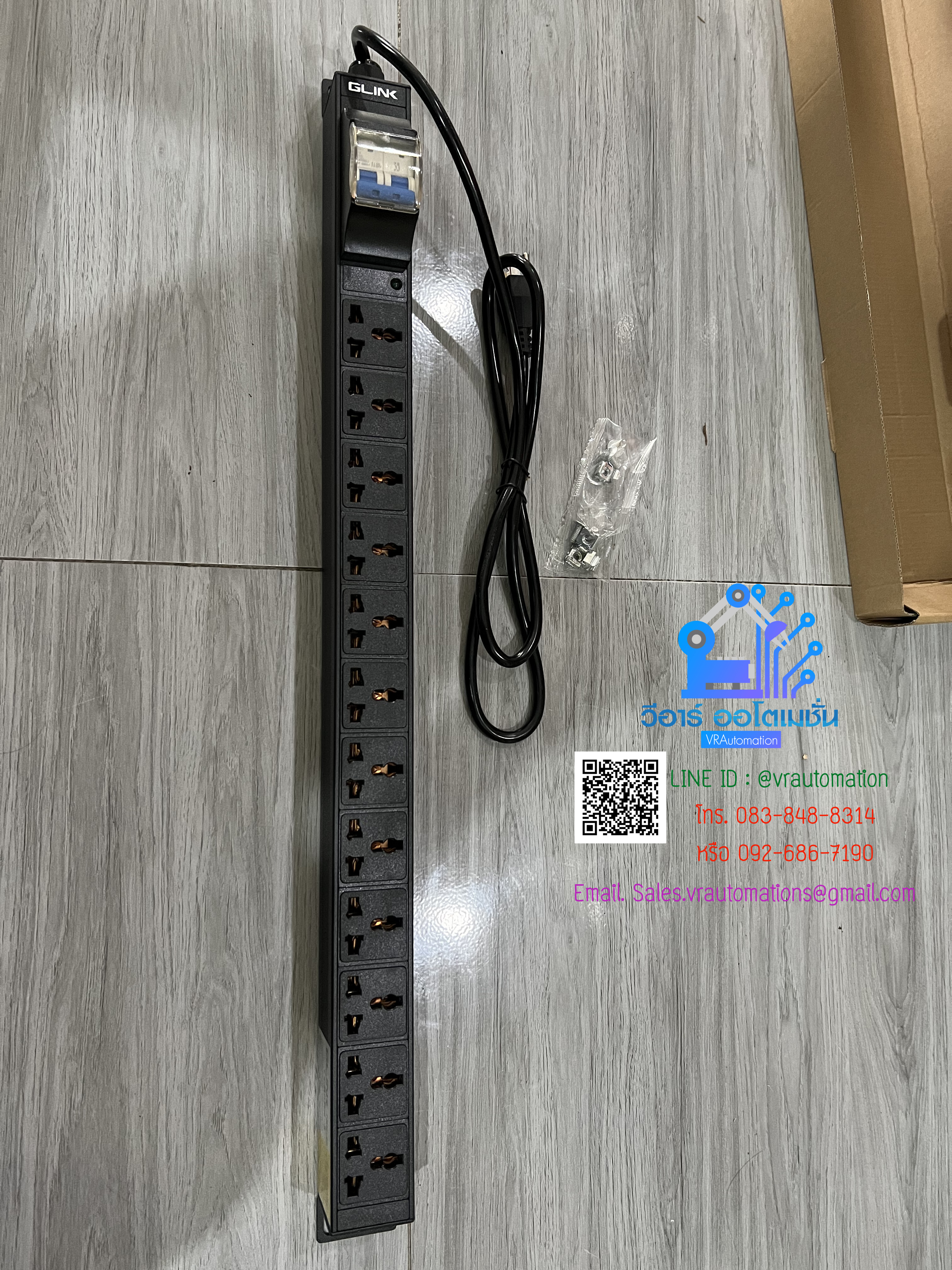 ปลั๊กพ่วงสำหรับตู้แร็ค 12 ช่อง (SURGE PROTECTION) รุ่น GPDU06 GLINK
