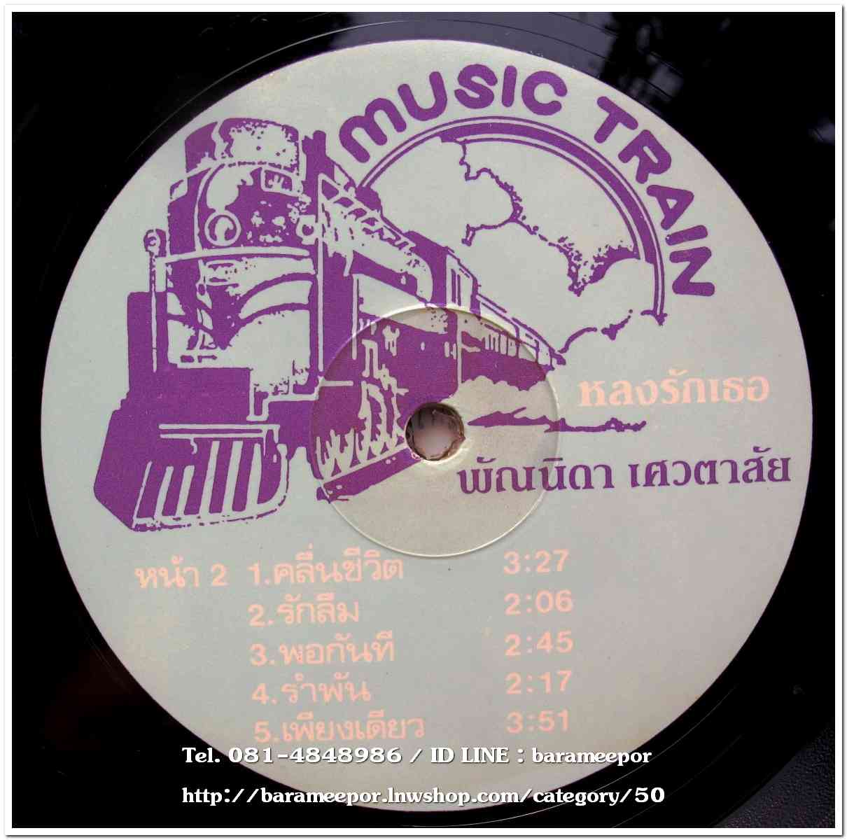 พัณนิดา เศวตาสัย ชุด หลงรักเธอ (พ.ศ. 2528) อัลบั้มชุดที่ 2