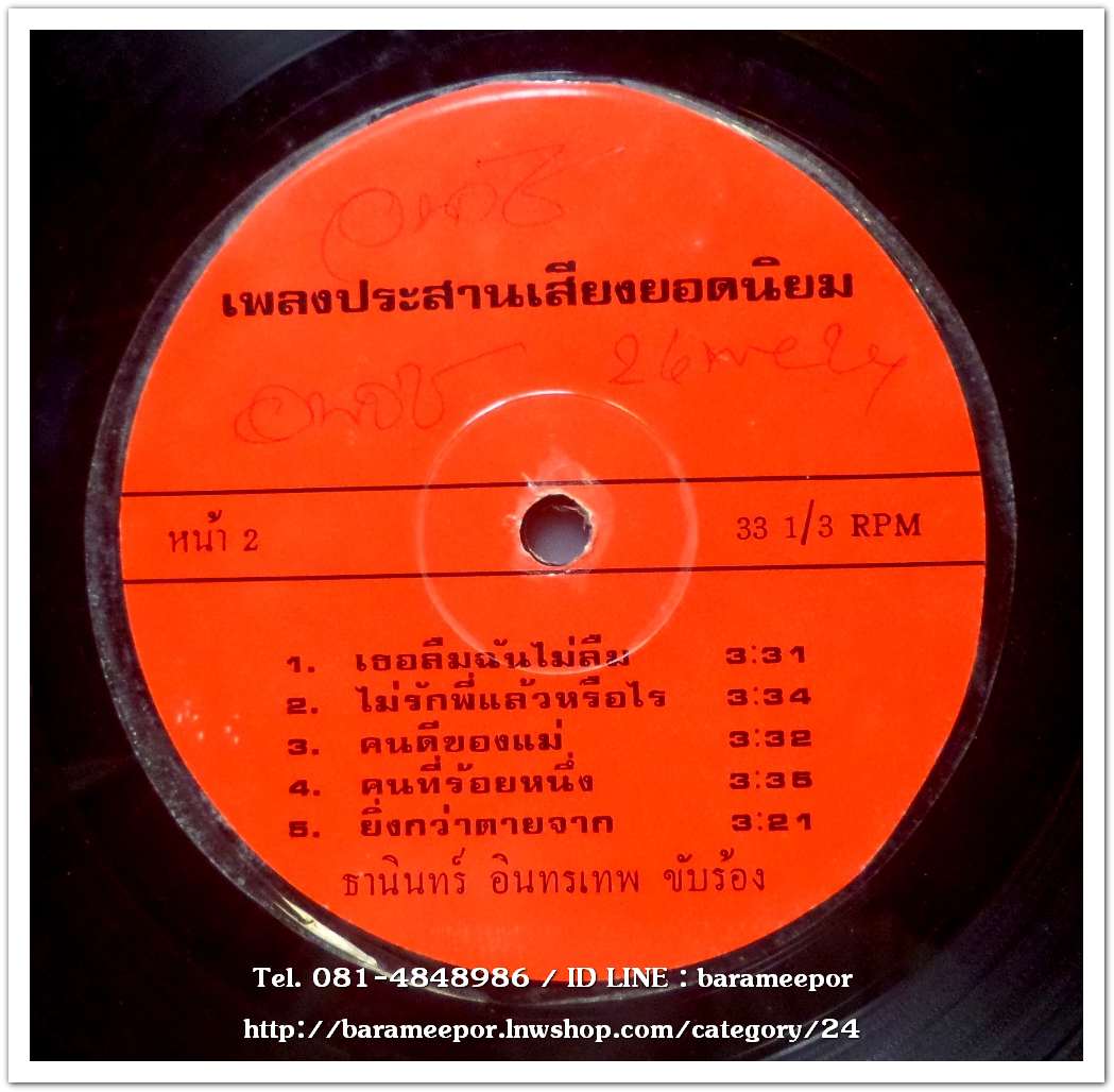 ธานินท์ อินทรเทพ ชุด เพลงประสานเสียงยอดนิยม