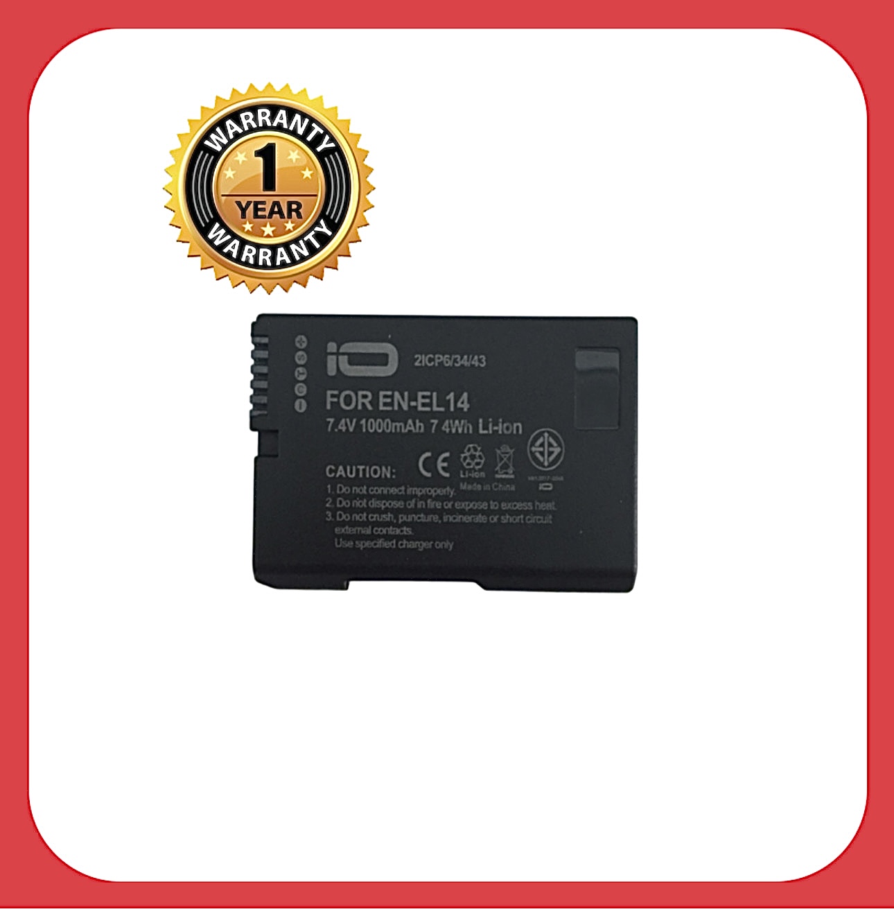 แบตเตอรี่ นิคอน EN-EL14/Nikon Battery EN-EL14 แบตเตอรี่กล้อง นิคอน Nikon EN-EL14 Camera Battery แบตสำหรับกล้อง Nikon รุ่น Coolpix P7000 P7100 P7700 P7800 D3100 D3200 D5100 D5200 D5300 D3300 Df