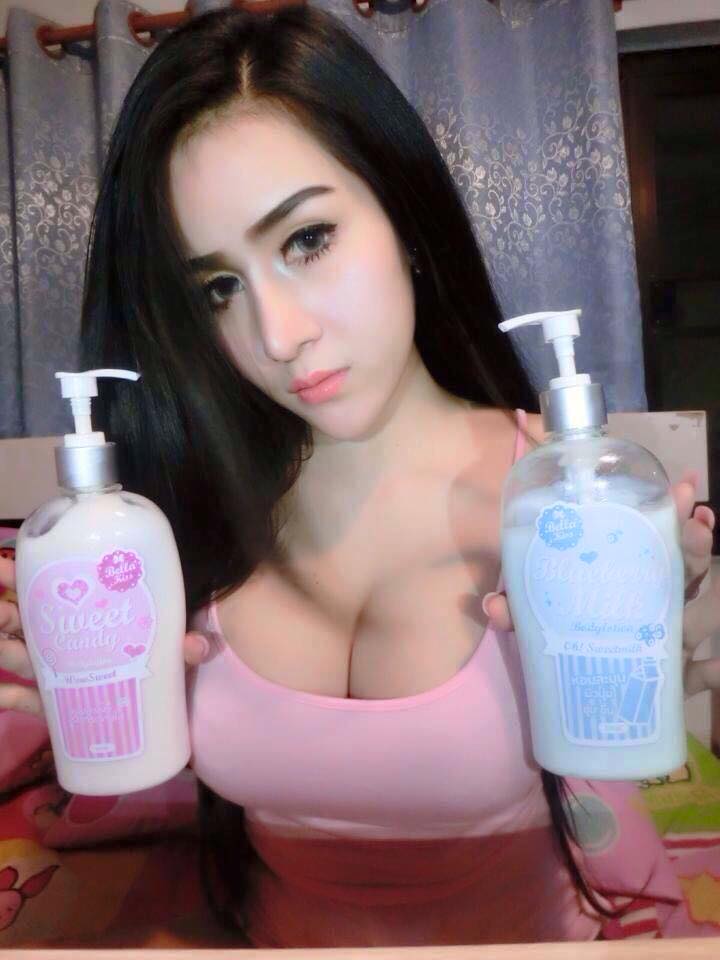 Bella kiss โลชั่น ขนาด 500 ml. สีชมพู ,ฟ้า