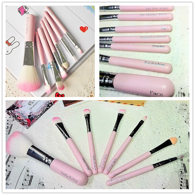 Sweet Pink Hello Kitty Makeup Brush Set