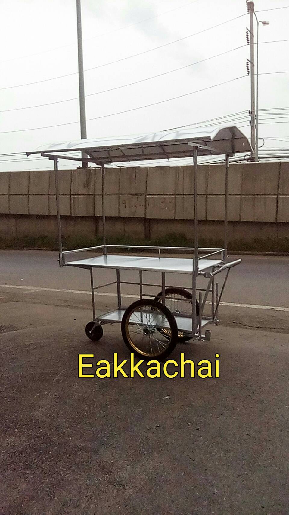 รถเข็นหลังคาปูบน130ซม.ล้อ17นิ้วยางมือสอง