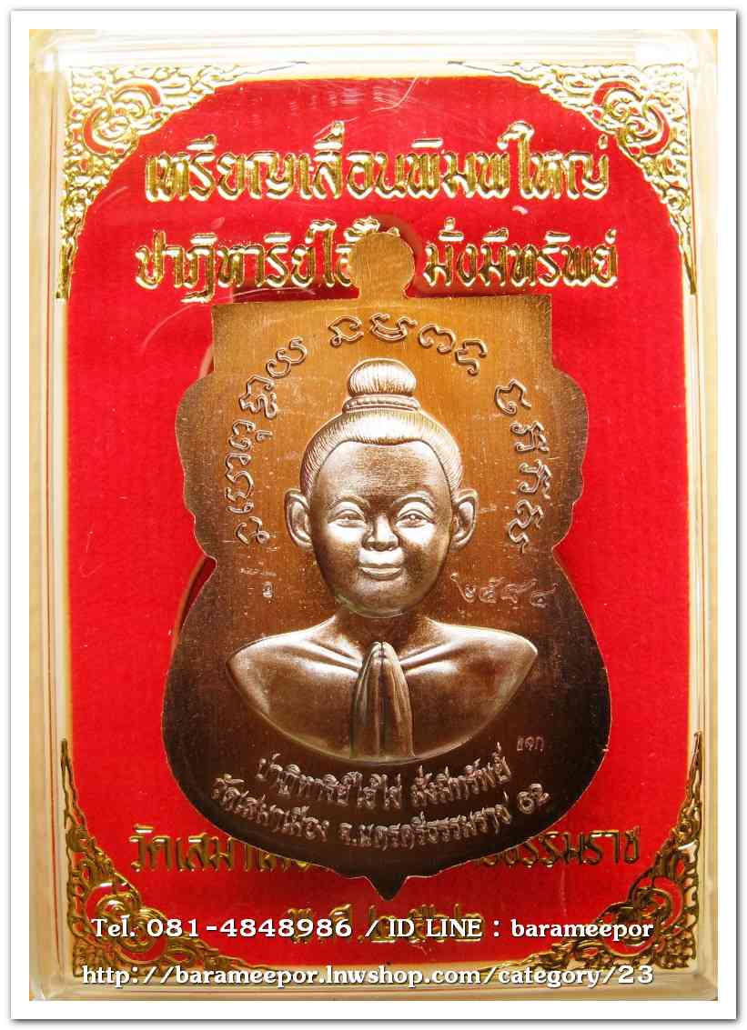 เหรียญหลวงปู่ทวด รุ่นปาฏิหาริย์ไอ้ไข่ มั่งมีทรัพย์ เหรียญเสมาเลื่อน พิมพ์ใหญ่ เนื้อทองแดงมันปู(แจกทาน)..3