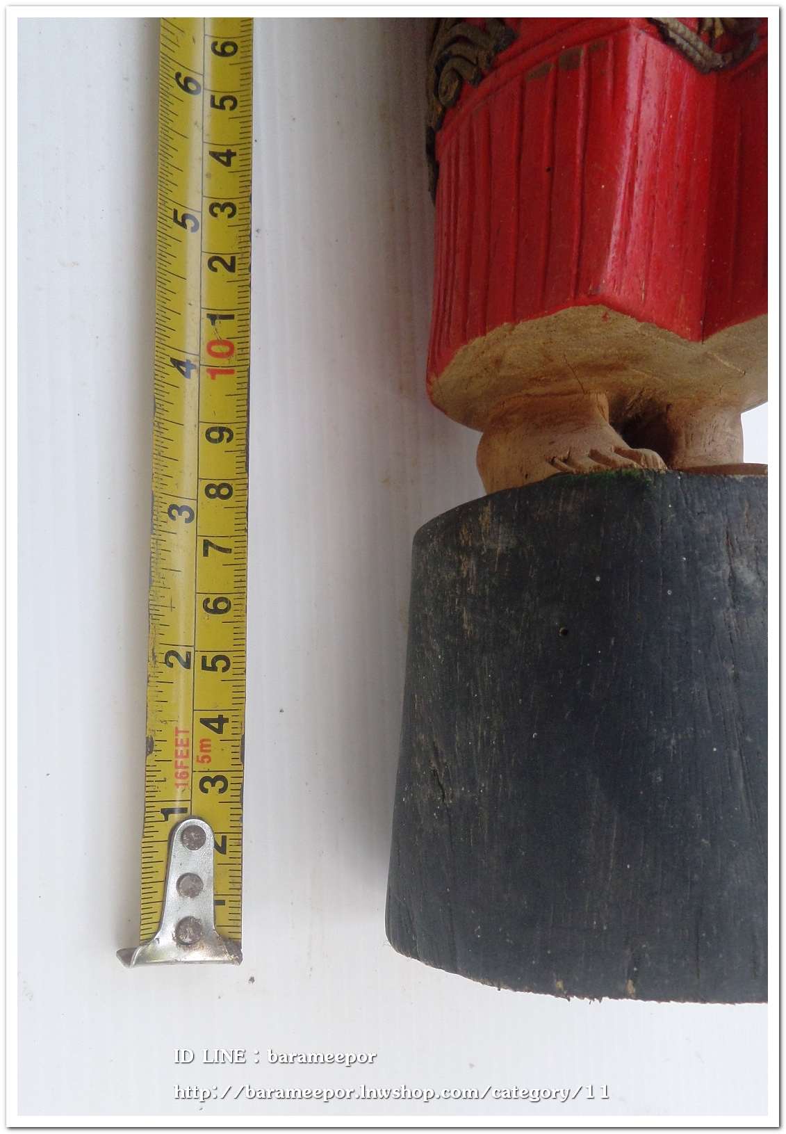 ตุ๊กตาไม้เก่า ลงสี ขนาดสูง 22 นิ้ว สภาพสวย เดิมๆ