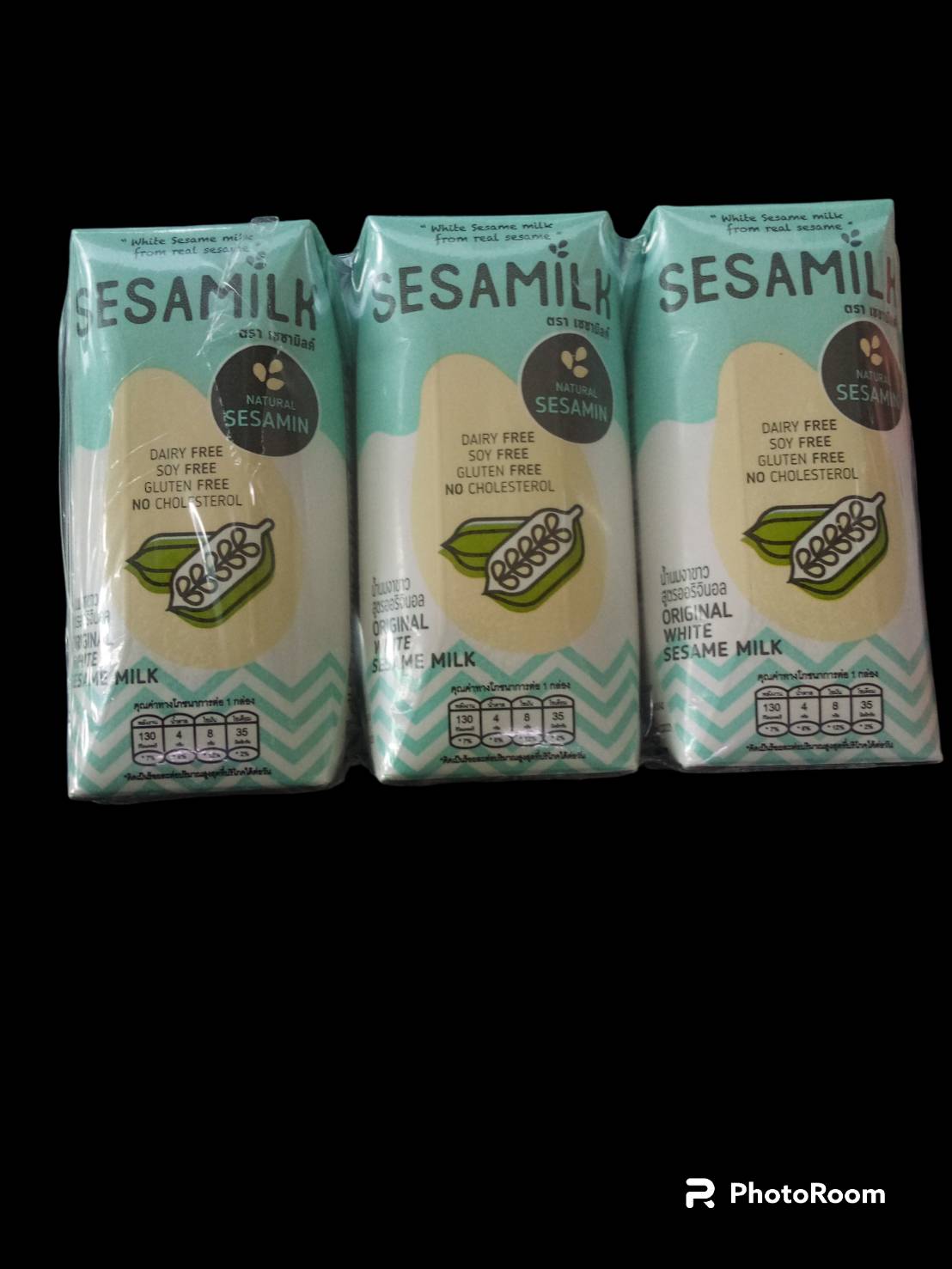 33-017-1100-1 เซซามิลค์ *นมงาขาว *สีเขียว 200มล. แพ็ค3กล่อง