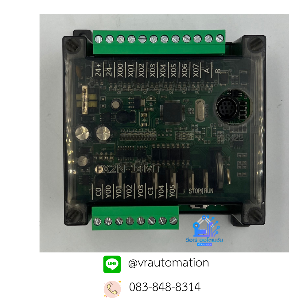 FX2N-14MT บอร์ดควบคุม PLC พร้อมช่องสัญญาณ I/O 14 ช่อง