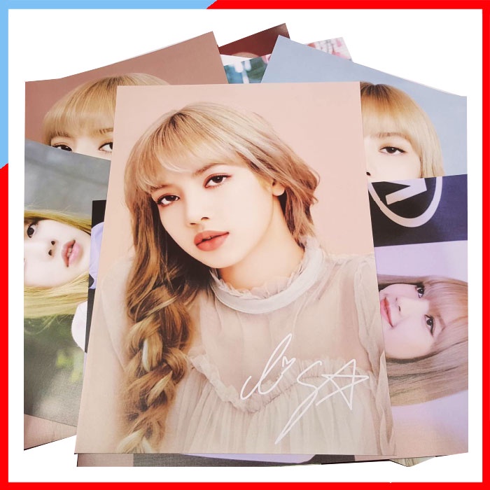 BP001 โปสเตอร์ Blackpink ของแฟนเมด ติ่งเกาหลี Poster ลิซ่า 1 ชุด 8 แผ่น