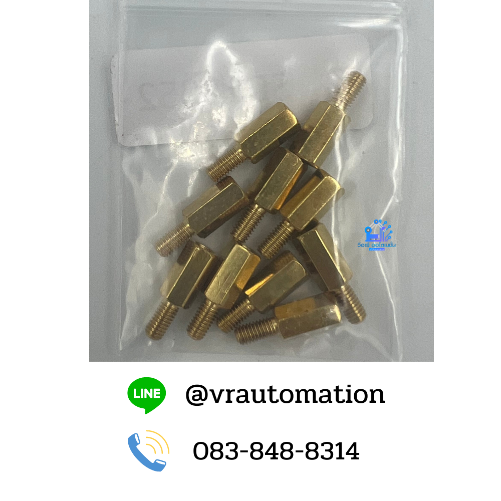 Pillar Nut M3 สูง 9mm + หัว 6mm (10 ตัว) - Male - Female