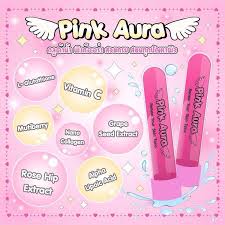 กลูต้าน้ำ พิงค์ ออร่า (PINK AURA) กล่องละ 390บาท มี7หลอด