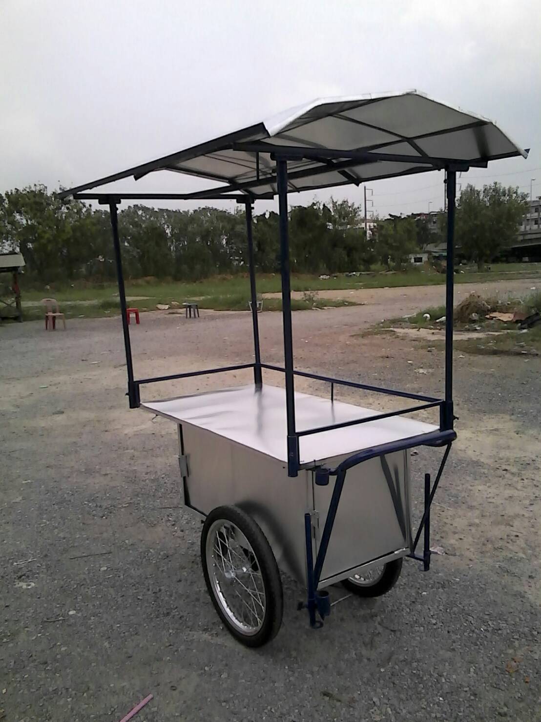 รถเข็นขายของมีหลังคา130 x 70 เซนติเมตร