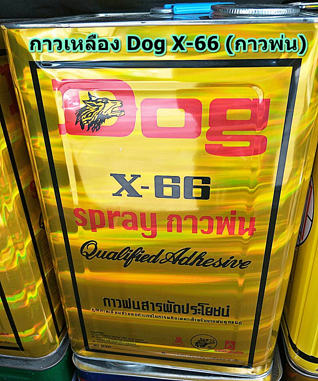 กาวเหลือง Dog x-66 (กาวพ่น) 1 ปี๊บ