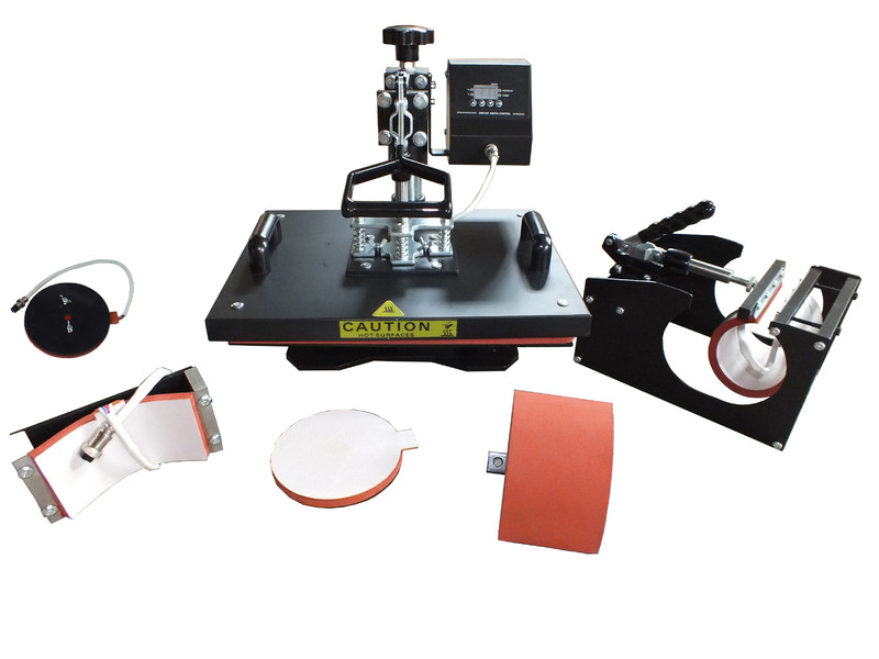 เครื่องรีดร้อน 4 in 1 Heat Press Machine เครื่องสกรีนเสื้อ แก้ว หมวก จาน