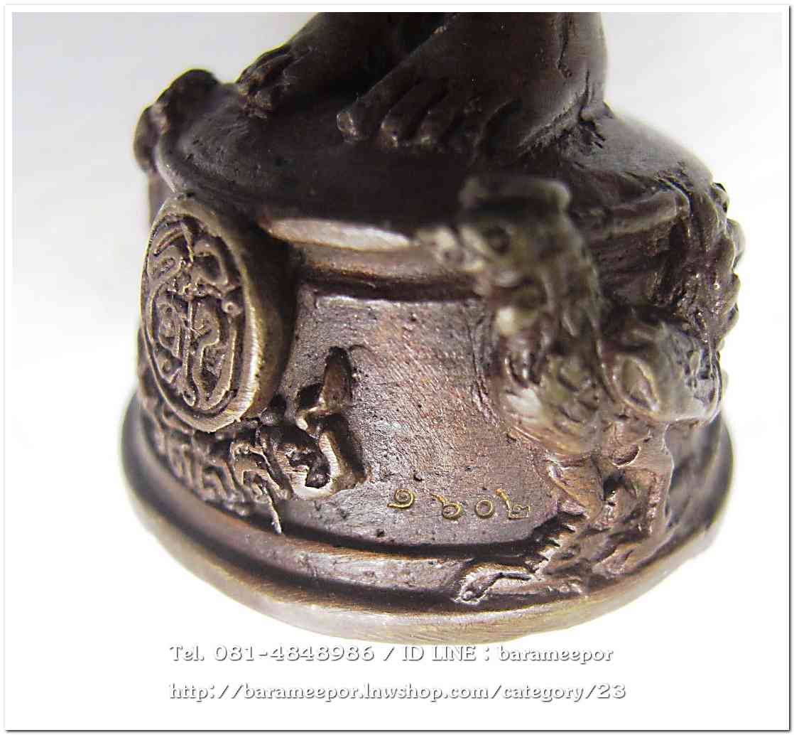 ไอ้ไข่ เด็กวัดเจดีย์ รุ่นสรงน้ำ 63 องค์บูชาโลหะทองแดงรมดำ ขนาด 5 นิ้ว เลขมงคล ๑๖๐๒ รวมกันได้ ๙..1