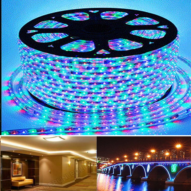 ไฟเส้น LED Rope Light 220V แสง RGB ยาว 50เมตร