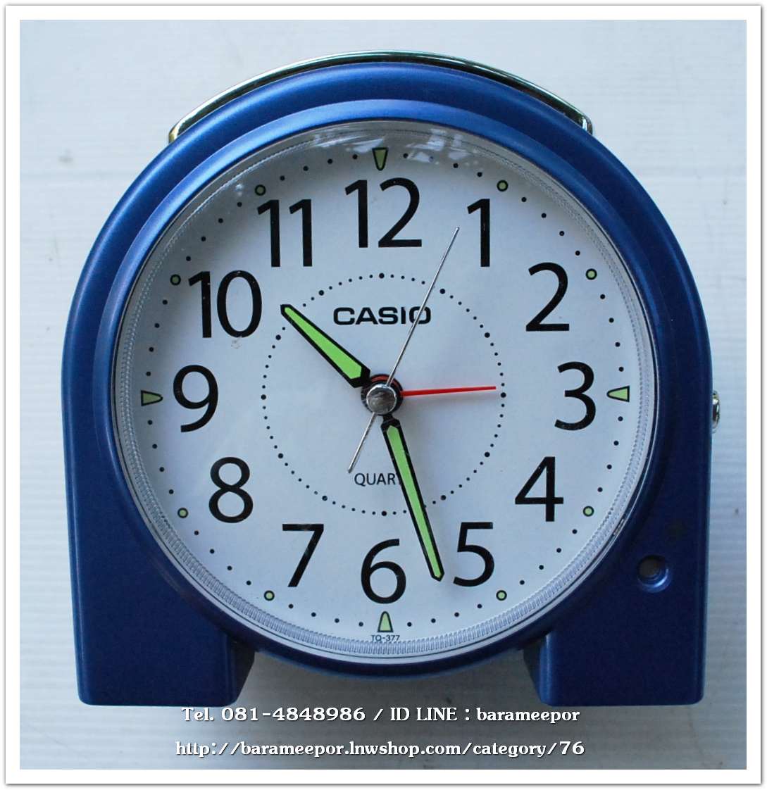 นาฬิกาปลุกตั้งโต๊ะ CASIO ขนาด 5.5x5.5 นิ้ว ใช้งานได้ปรกติ