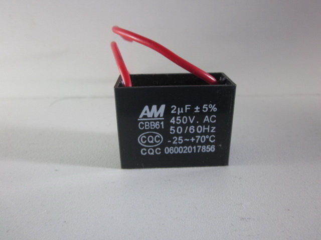 อะไหล่พัดลม cap start พดลม capacitor 450V 2UF