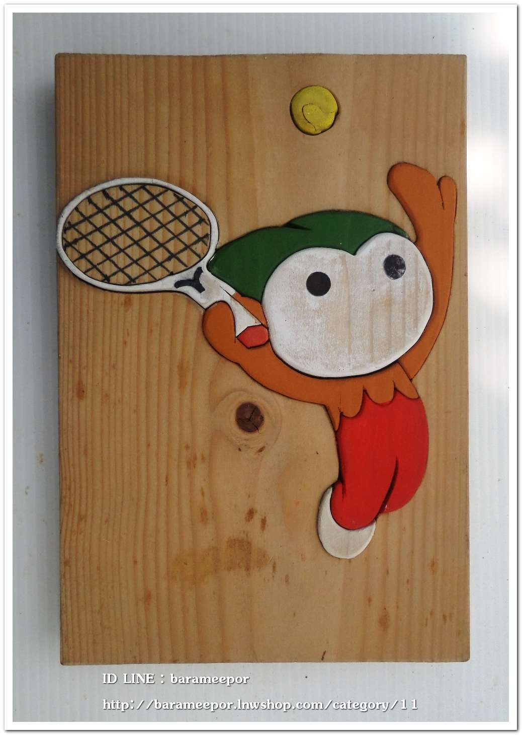ผลิตภัณฑ์ไม้ญี่ปุ่น มีภาพการ์ตูนแปะ ขนาดยาว 8 นิ้ว x กว้าง 5.5 นิ้ว