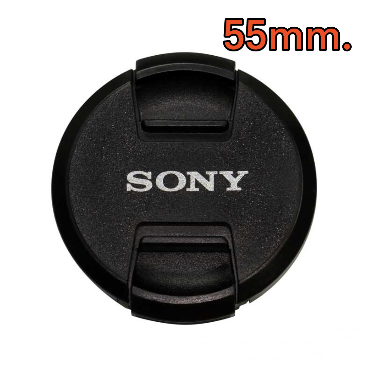 ฝาปิดเลนส์ โซนี่ บีบกลาง ขนาด 55 มม. พร้อมสายคล้อง ใช้กับทุกยี่ห้อ Snap-on Lens cap Size 55mm ฝาปิดใช้กับหน้าเลนส์ ฟิลเตอร์ขนาด 55มม