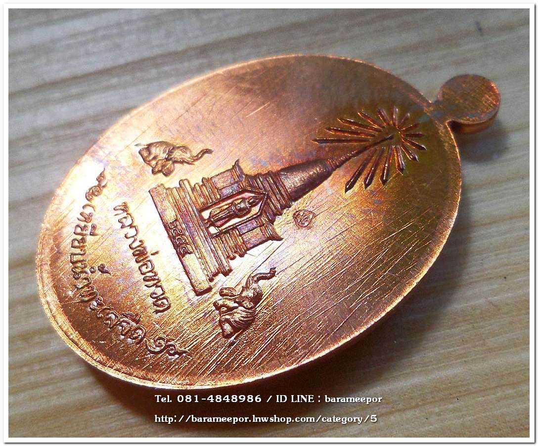 เหรียญหลวงพ่อทวด รุ่นบารมีหลวงพ่อทวด เหรียญรูปไข่ สร้างปี 2555 เนื้อทองแดงผิวไฟ...3