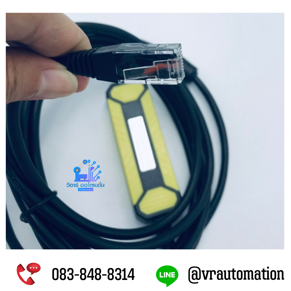 USB-FR500/700/800 | สายลิงค์ดาวน์โหลดโปรแกรม Inverter FR-D/E/A/F/700/800 Series (USB to RJ45) | SKU-02420