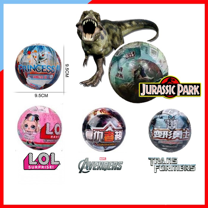 LO158 ไข่เซอร์ไพร์ส ไข่สุ่ม ไข่ LOL Surprise ไข่กาชาปอง ซุปเปร์ฮีโร่ ไข่ ไดโนเสาร์ ใบใหญ่