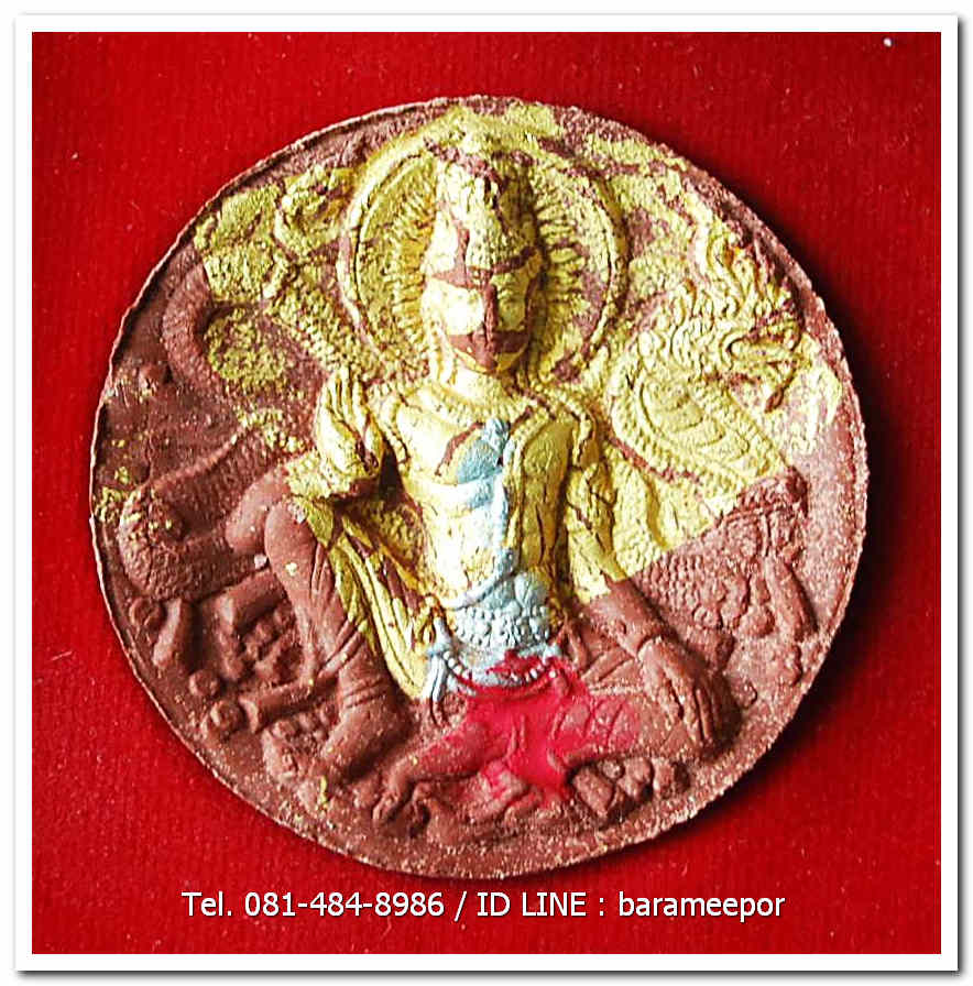 จตุคามรามเทพ รุ่น “ทรัพย์หมื่นล้าน” อ.วราห์ ปุญญวโร วัดโพธิ์ทอง เนื้อว่านสีแดง นำฤกษ์ ปิดทองรองพิมพ์ พร้อมจาร หลังครุฑปิดทองทอง