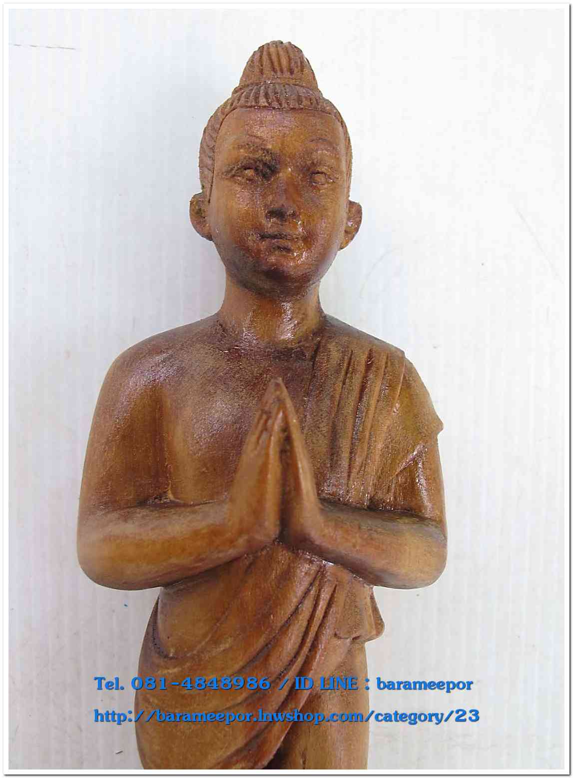 ไอ้ไข่ เด็กวัดเจดีย์ รุ่นสรงน้ำ 63 องค์บูชาไม้ ขนาด 7 นิ้ว..1