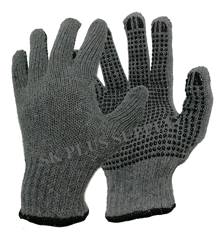 ถุงมือทอเคลือบพีวีซีแบบจุด