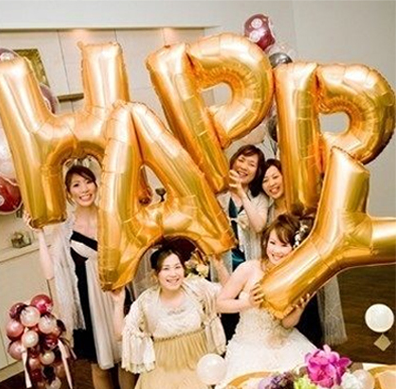 ลูกโป่งตัวอักษร A-Z จัมโบ้ สีทอง 40 นิ้ว Letter Gold Giant Foil Balloon 40 Inch คลิกเลือกอักษรได้เลยคะ