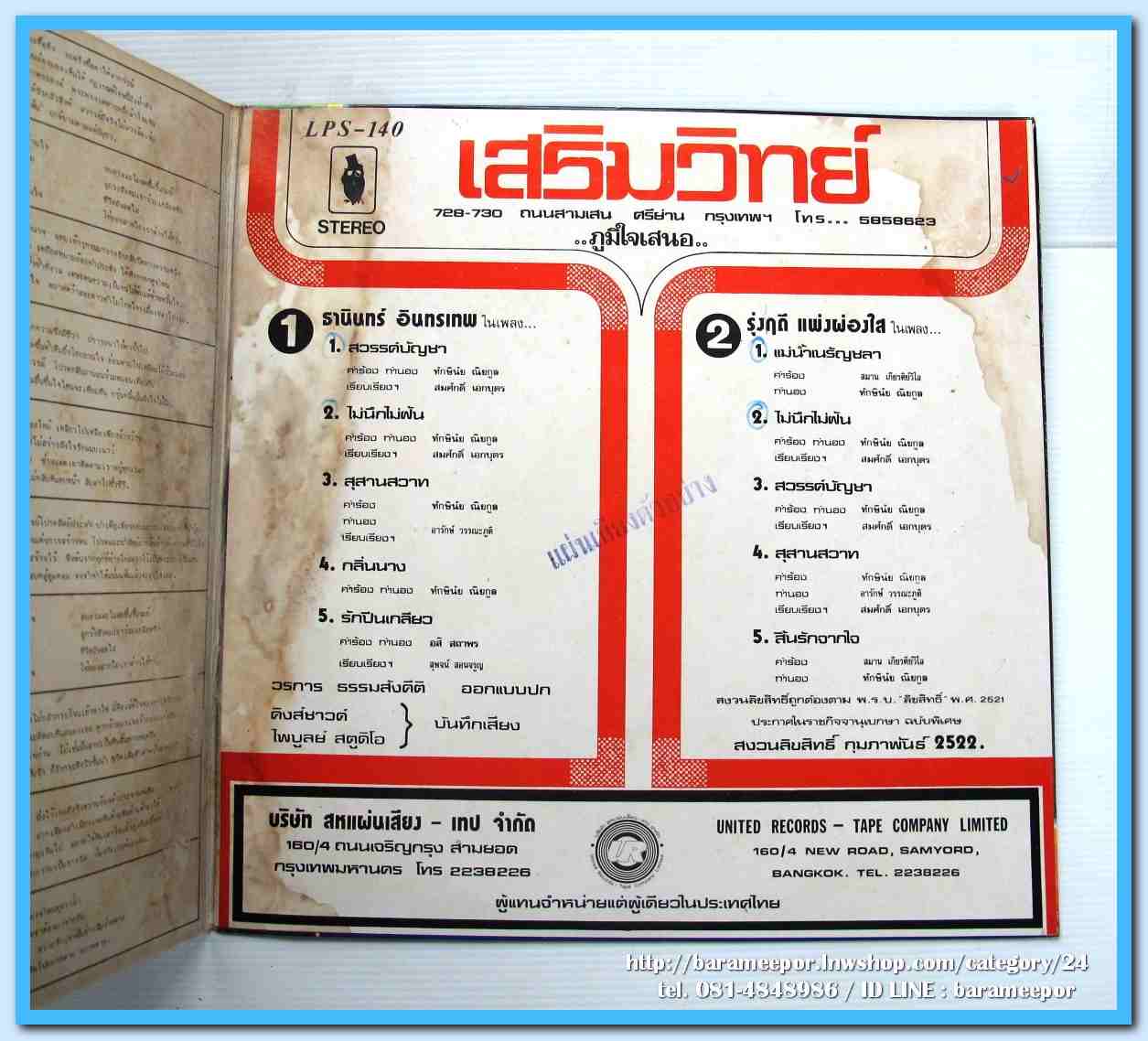 ธานินท์ อินทรเทพ ชุด สวรรค์บัญชา รุ่งฤดี แพ่งผ่องใส ชุด แม่น้ำเนรัญชลา