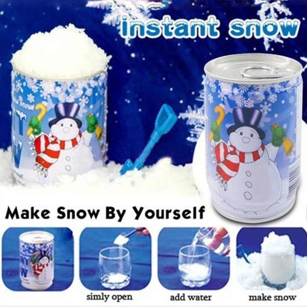 Z037 ชุดทำ หิมะเทียม (instant snow) ผงหิมะเทียม เกร็ดหิมะ อุปกรณ์ประกอบฉากหิมะจำลอง
