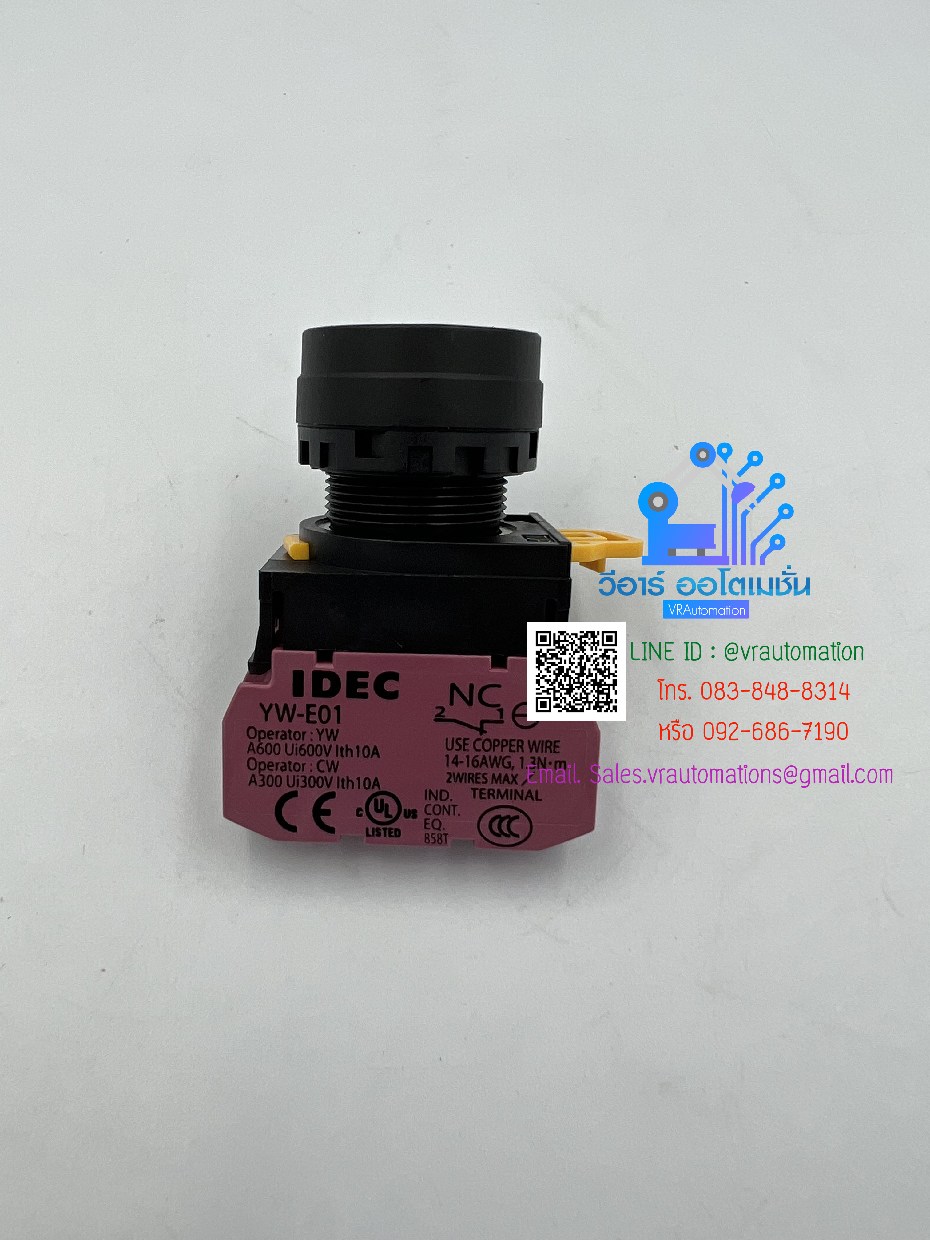 Pushbuttons/YW1B-M1E10-BK/1NO/IDEC