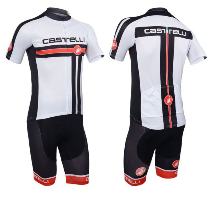 ชุดปั่นจักรยาน Castelli White เสื้อปั่นจักรยาน และ กางเกงปั่นจักรยาน