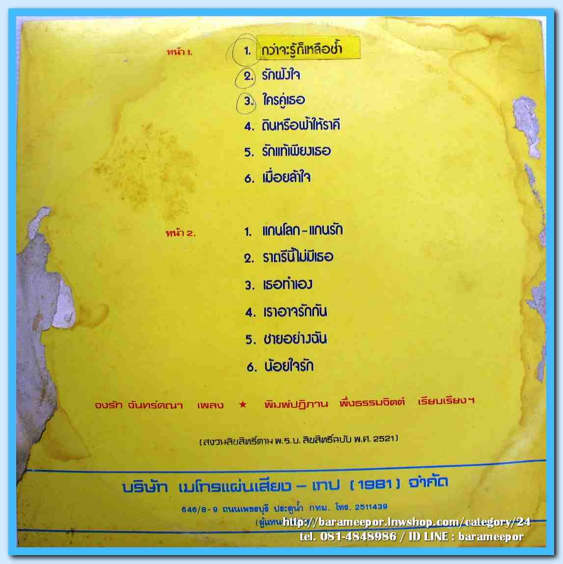 ธานินท์ อินทรเทพ ชุด กว่าจะรู้ก็เหลือช้ำ รักฝังใจ