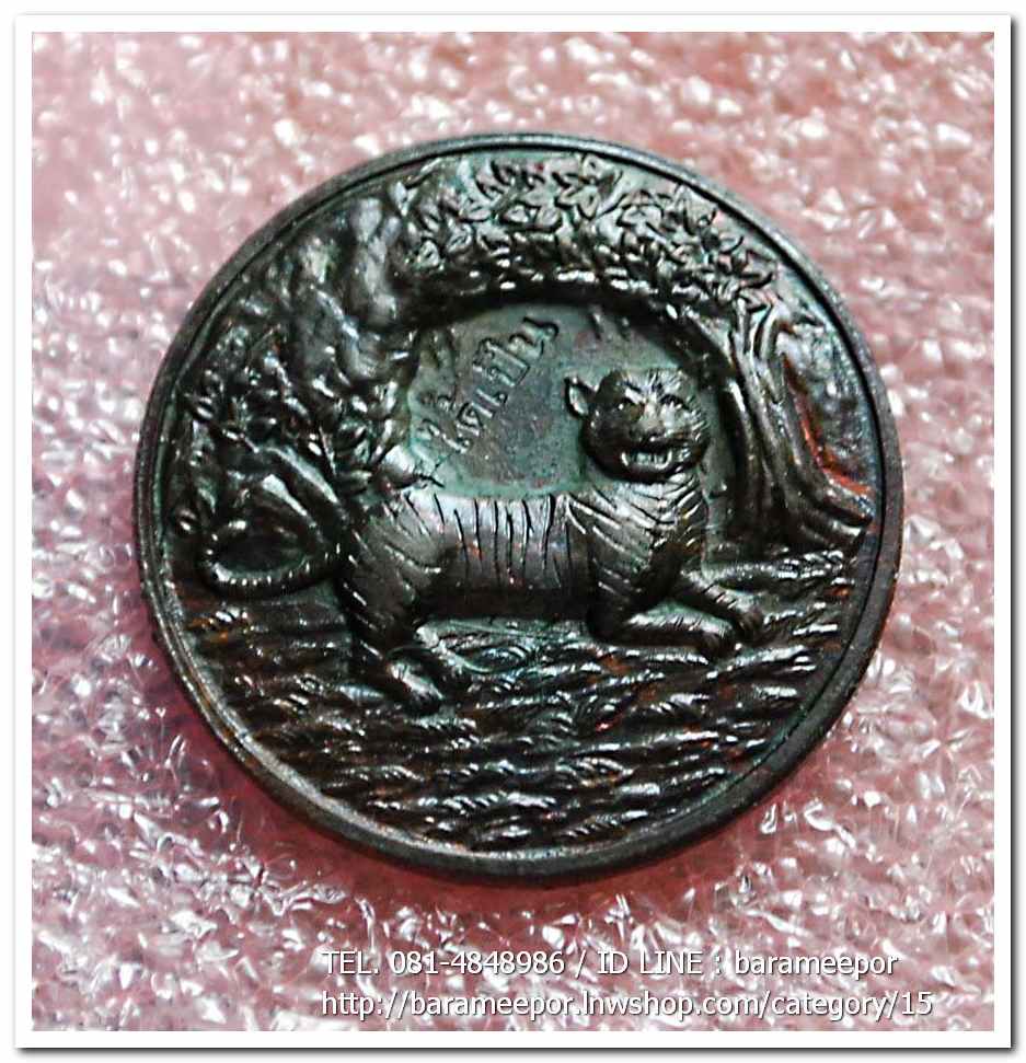 เหรียญพญาเสือนอนกิน รุ่นแรก ปี 2548 พระอาจารย์ประสูติ วัดในเตา จ.ตรัง