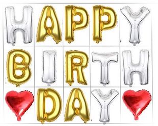 ลูกโป่งตัวอักษร HAPPY BIRTHDAY 16 นิ้ว