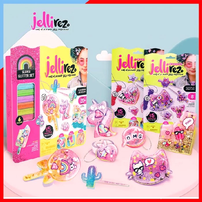 DI087-C346 ชุดทำเครื่องประดับ DIY Jellirez Magic Jewelry เครื่องประดับเจลลี่ แหวน สร้อยคอ ของเล่นฝึกจินตนาการ