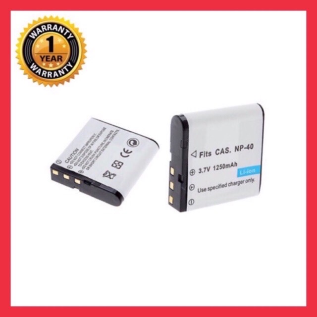แบตเตอรี่ คาสิโอ NP-40/Casio Battery NP-40 แบตเตอรี่กล้อง Casio NP-40 NP40 CNP40 Battery แบตคาสิโอ สำหรับกล้อง Casio Exilim Zoom EX-Z30 EX-Z300 EX-Z40 EX-Z50 EX-Z1050 Z57 EX Z1080