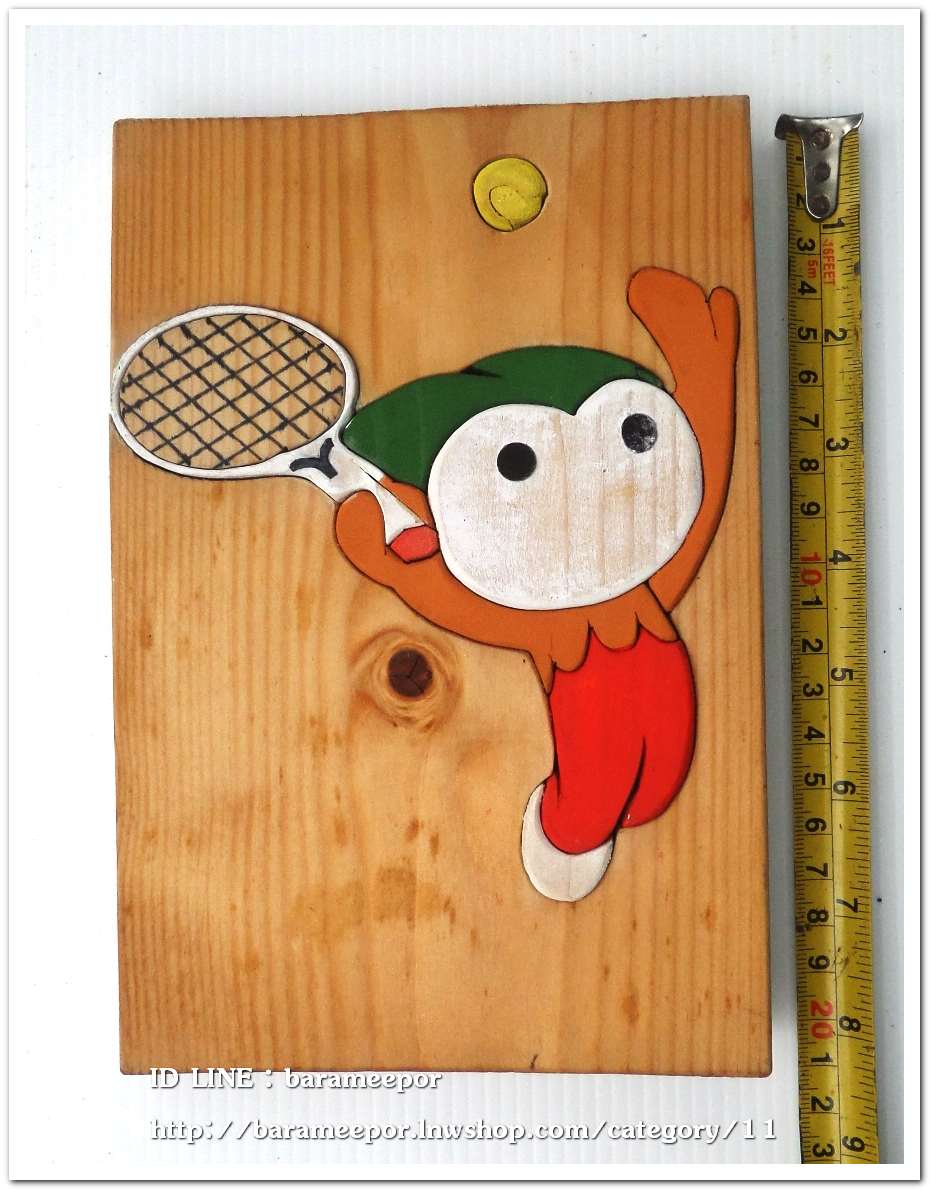 ผลิตภัณฑ์ไม้ญี่ปุ่น มีภาพการ์ตูนแปะ ขนาดยาว 8 นิ้ว x กว้าง 5.5 นิ้ว