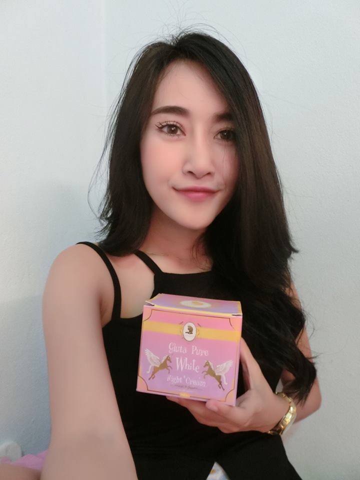 Gluta Pure White Night Cream by MN Shop 100 g. หัวเชื้อพอกผิวขาว