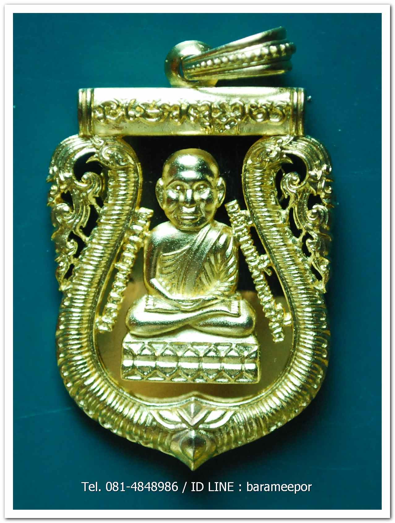 หลวงพ่อทวด 100 ปี อ.ทิม ศาลหลักเมือง เหรียญเสมาหัวโต ฉลุลายยกองค์ เนื้อระฆัง หมายเลข ๑๑๔๕