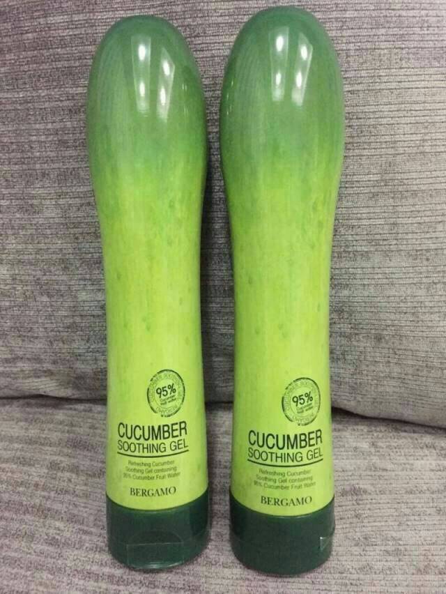 Bergamo Soothing Cucumber Gel 95% เจลแตงกวา เบอกาโม่ ผิวชุ่มชื้น ฟื้นฟูสภาพผิว