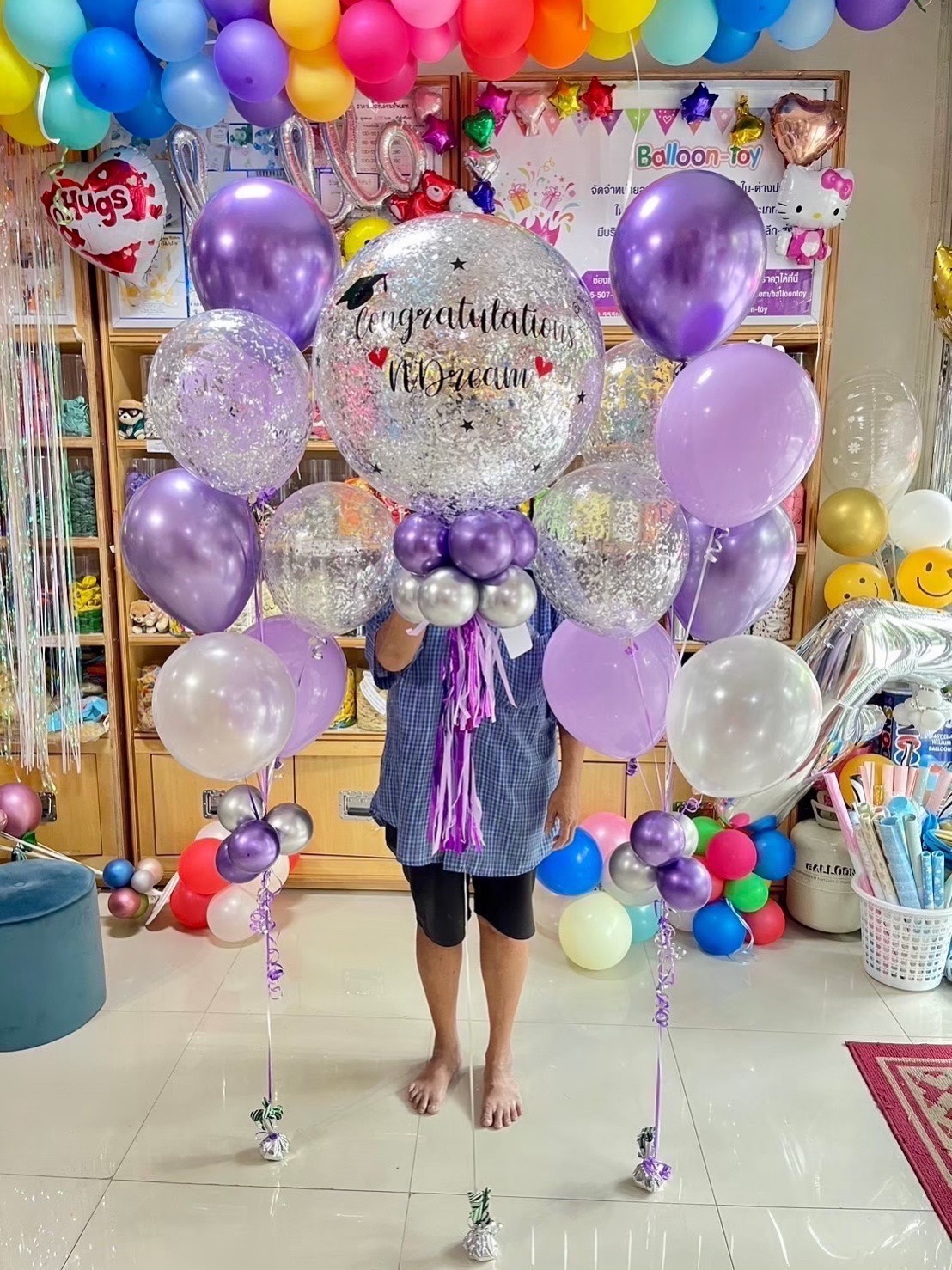 ลูกโป่งรับปริญญา ลูกโป่งเรียนจบ congratulations balloon
