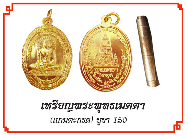 เหรียญพระพุทธเมตตา 2554 หลวงปู่บุญ วัดทุ่งเหียง