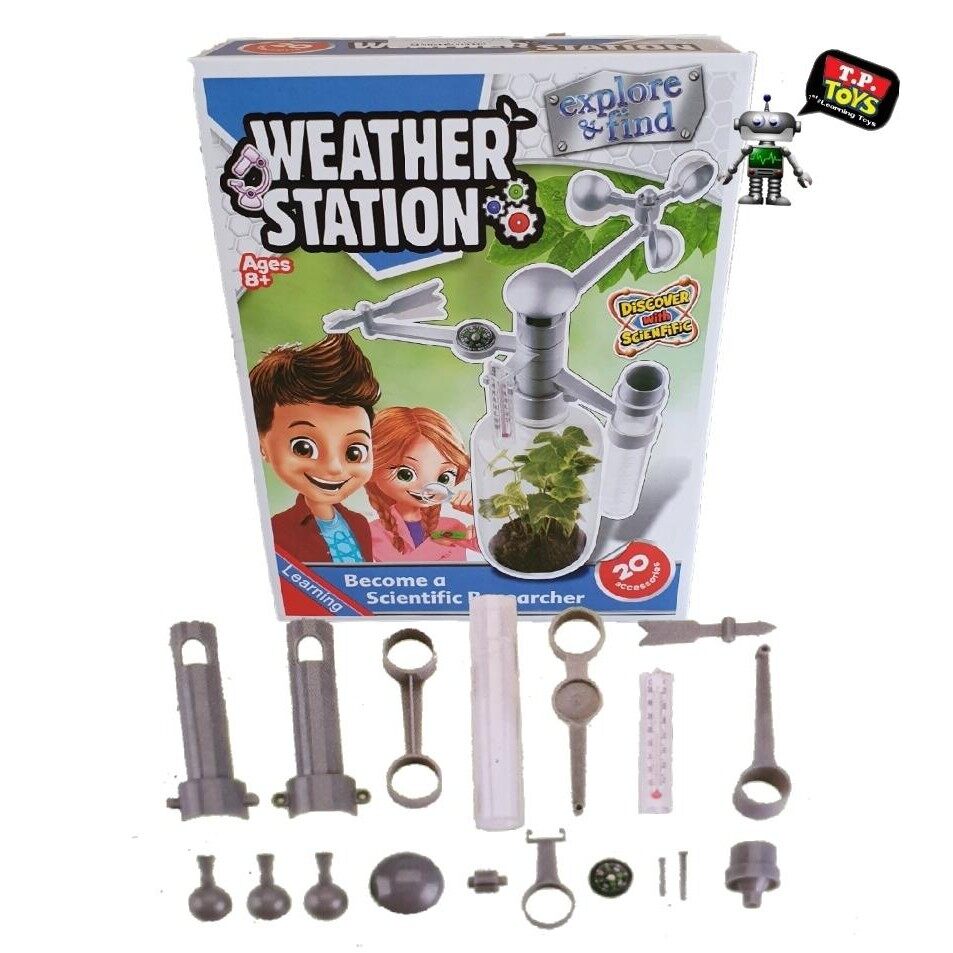 VB067 Weather station ชุดการทดลองวิทยาศาสตร์ ของเล่น DIY การเรียนรู้วิทยาศาสตร์ การทดลองสภาพแวดล้อม