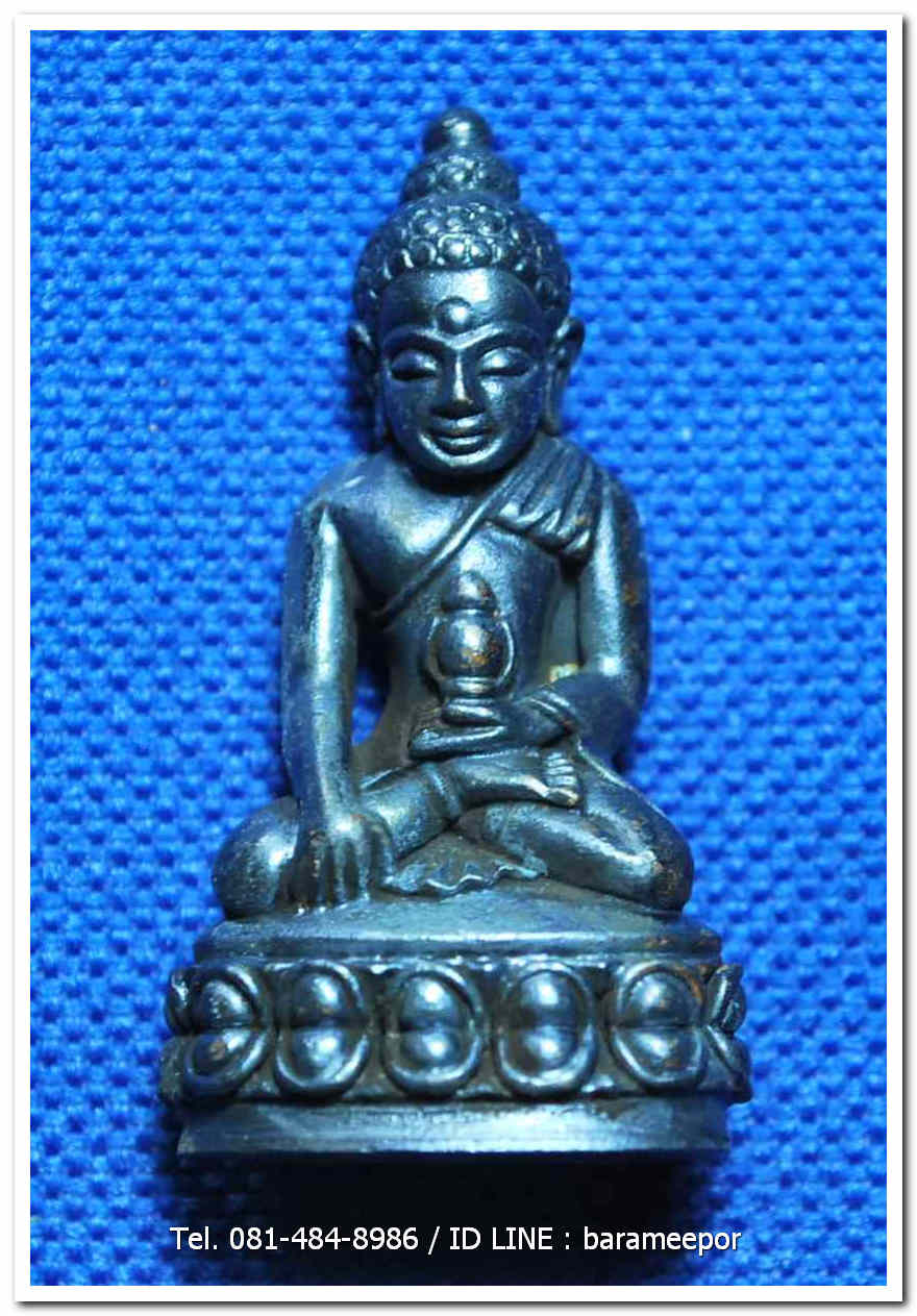 หลวงพ่อทวด 101 ปี อ.ทิม พระกริ่งเฉลิมพล พิมพ์โบราณย้อนยุค สูง 4 ซม. เนื้อนวะแก่เงิน เลข ๘๕